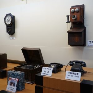 昭和の電話と時計